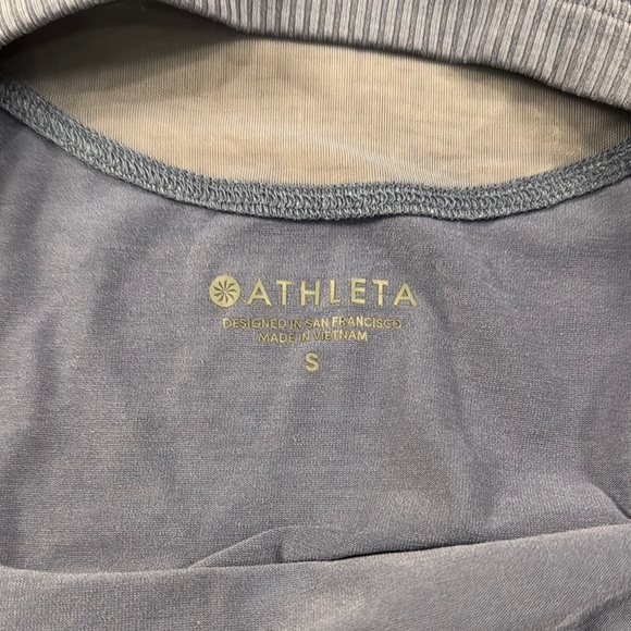 Athleta Women’s Topanga Dusty Blue Racerback Tank Top with Mesh - Picture 7 of 9